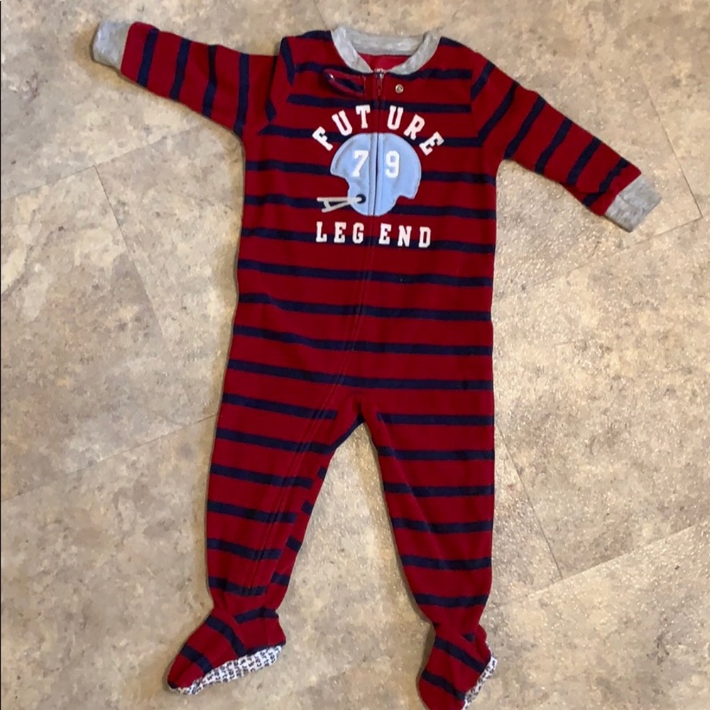 Boys fleece footie pajamas